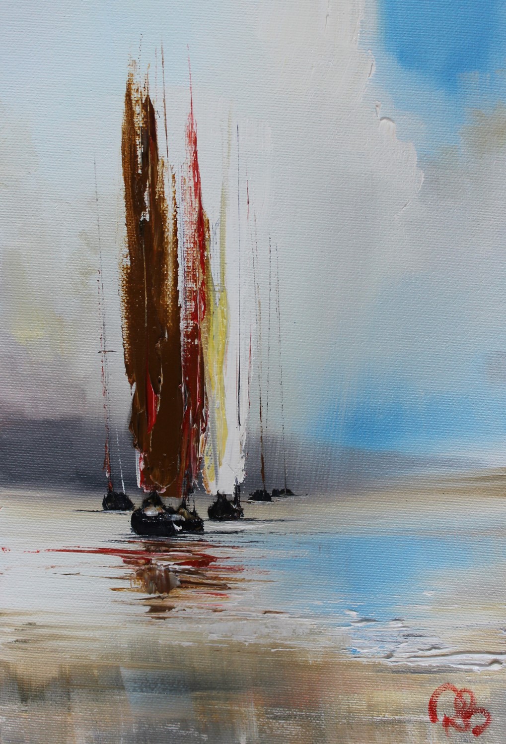 'Sailing in rain showers' by artist Rosanne Barr